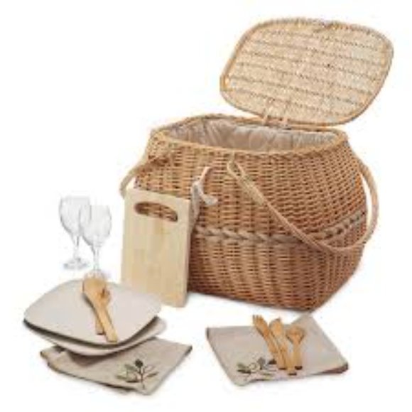 LUXURY ECO PICNIC SET 4 FOUR WINE ENGAGEMENT DATE NIGHT PROPOSAL OAK & OLIVE - Picture 10 of 10